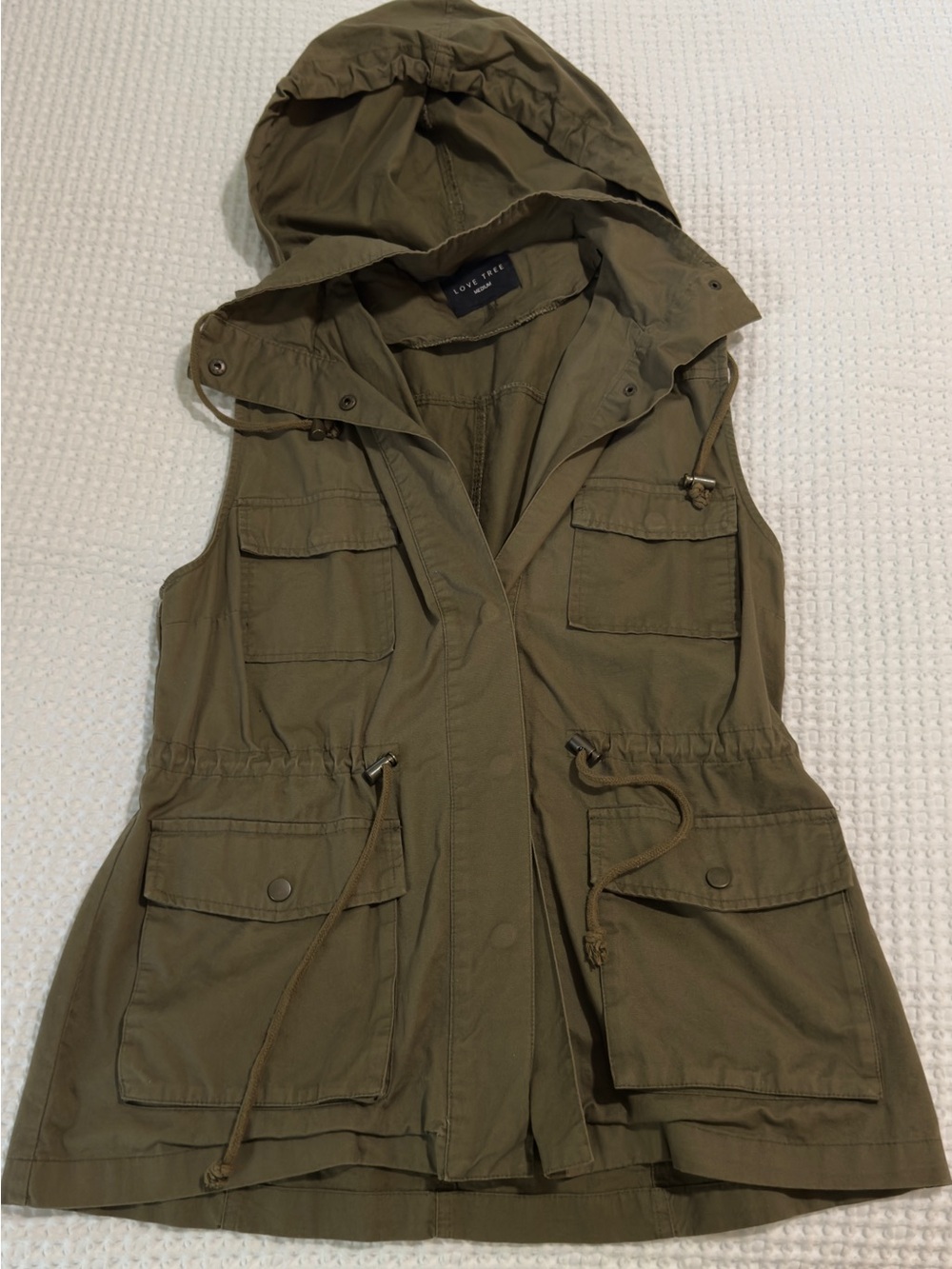 Women’s Hooded Utility Vest - Olive
